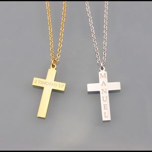 personalized cross necklace